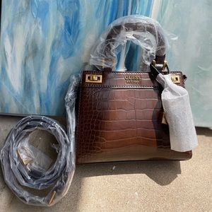 Guess Brown Katey Mini Satchel